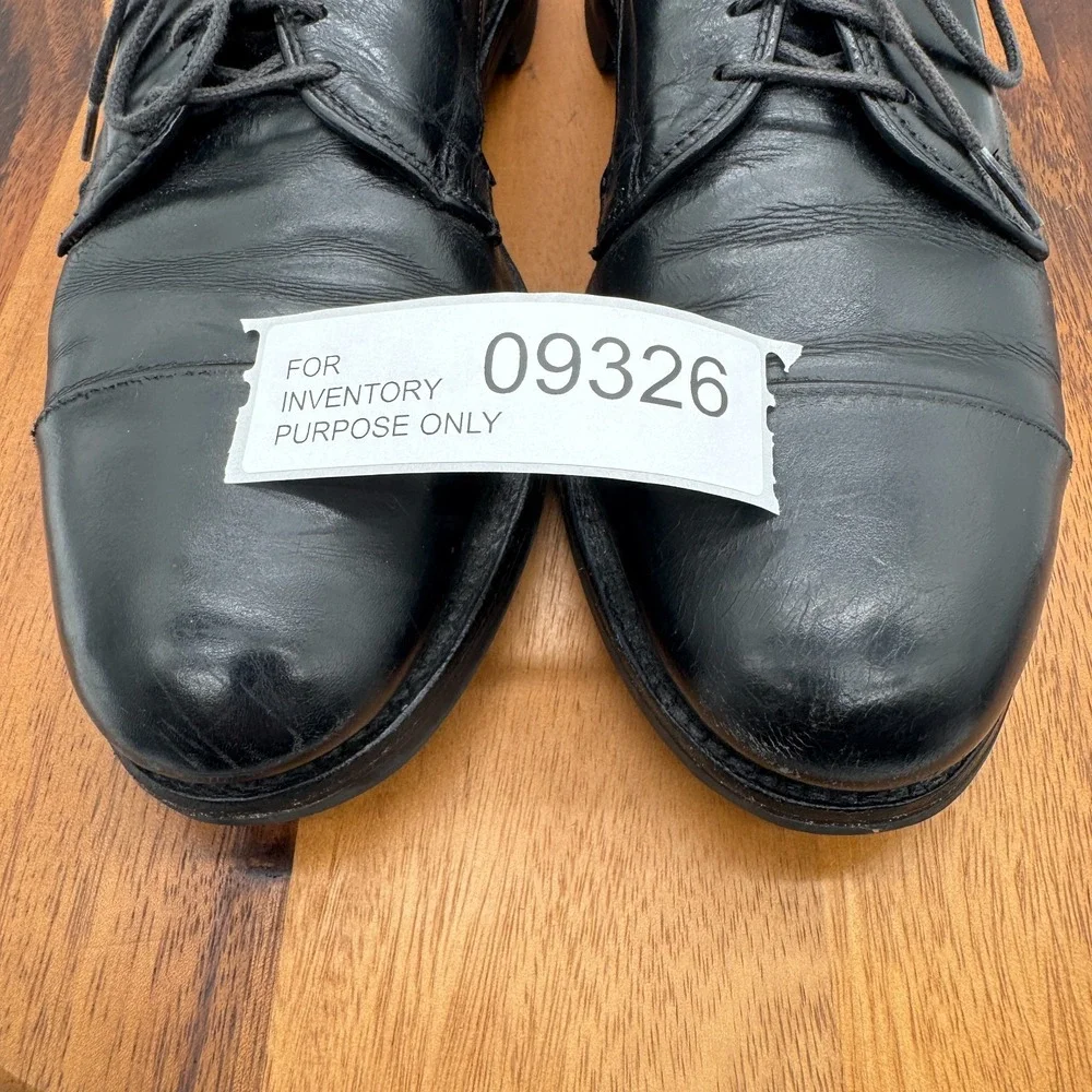 Allen Edmonds Bergland Black Leather Mens 11 B Oxfords Shoes Cap‎ Toe Dainite